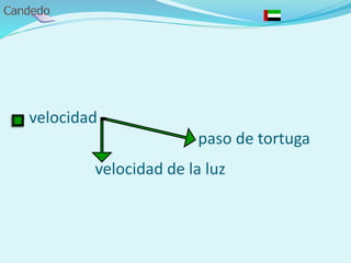 - velocidad
paso de tortuga
velocidad de la luz
 