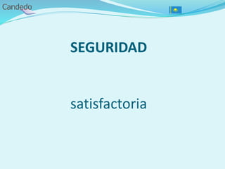 SEGURIDAD
satisfactoria
 