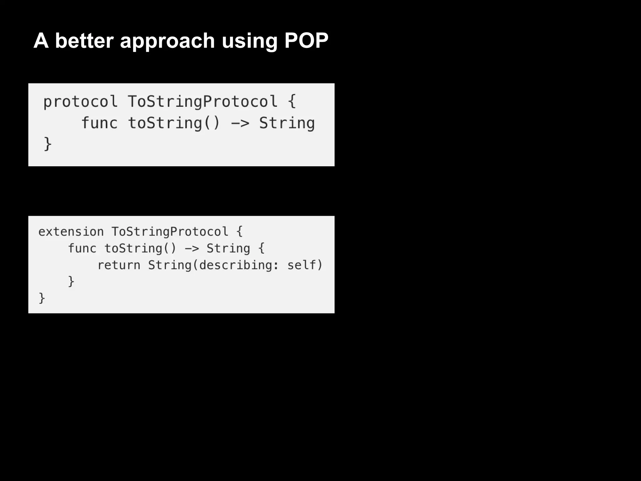A better approach using POP
 