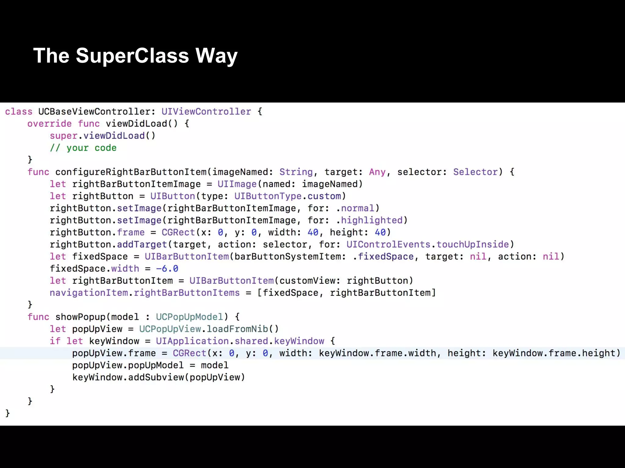 The SuperClass Way
 