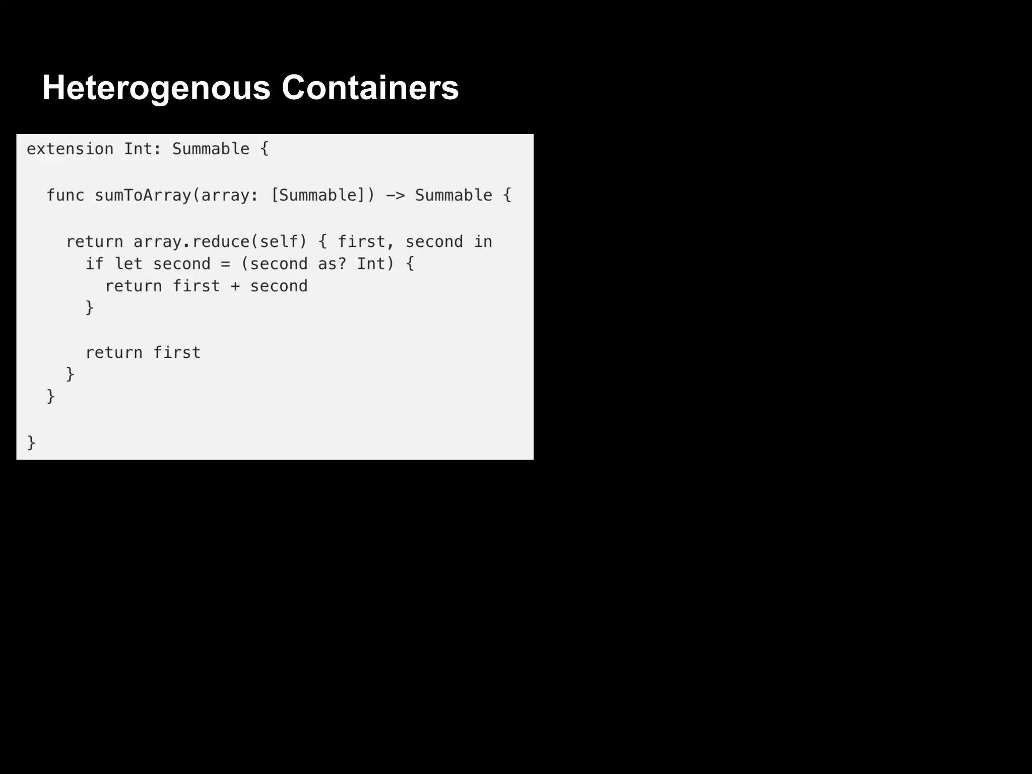 Heterogenous Containers
 