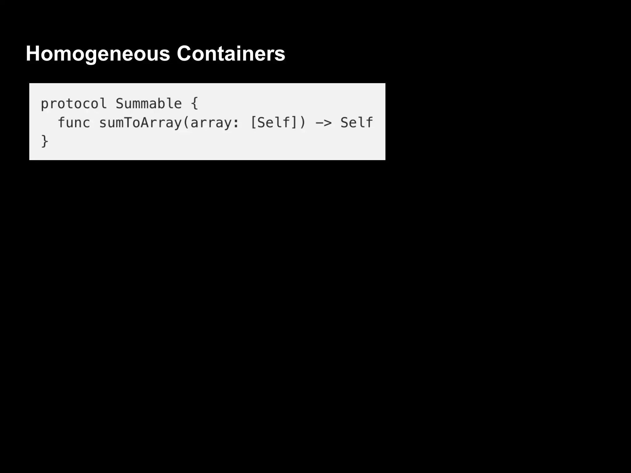 Homogeneous Containers
 