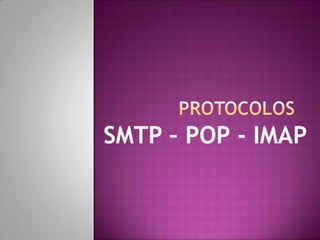 SMTP – POP - IMAP
 