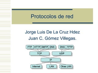 Protocolos de red
Jorge Luis De La Cruz Hdez
Juan C. Gómez Villegas.

 