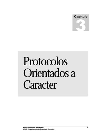 3
                                               Capítulo




Protocolos
Orientados a
Caracter


Autor: Constantino Seixas Filho                       1
UFMG – Departamento de Engenharia Eletrônica
 
