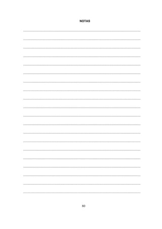 NOTAS
.............................................................................................................................................
.............................................................................................................................................
.............................................................................................................................................
.............................................................................................................................................
.............................................................................................................................................
.............................................................................................................................................
.............................................................................................................................................
.............................................................................................................................................
.............................................................................................................................................
.............................................................................................................................................
.............................................................................................................................................
.............................................................................................................................................
.............................................................................................................................................
.............................................................................................................................................
.............................................................................................................................................
.............................................................................................................................................
.............................................................................................................................................
.............................................................................................................................................
.............................................................................................................................................
.............................................................................................................................................

80

 