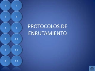 PROTOCOLOS DE
ENRUTAMIENTO
 