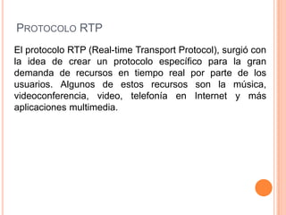 Protocolo Rtp Protocolos de la capa de transportes | PPTX