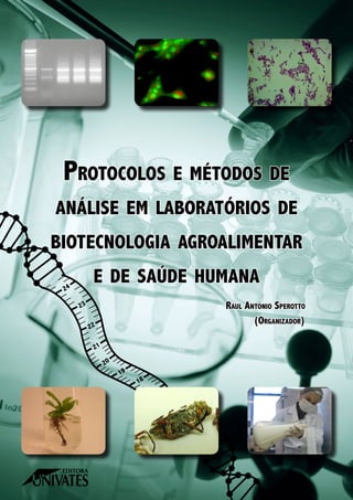 Protocolos e métodos de
análise em laboratórios de
biotecnologia agroalimentar
e de saúde humana
Raul Antonio Sperotto
(Organizador)
 