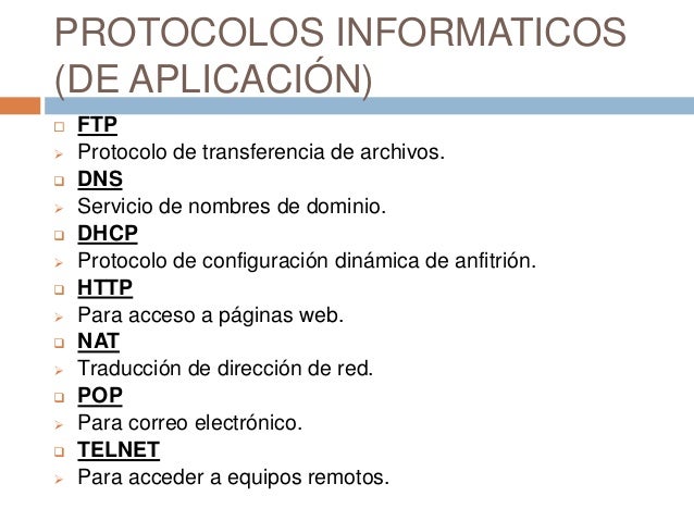Protocolos informaticos
