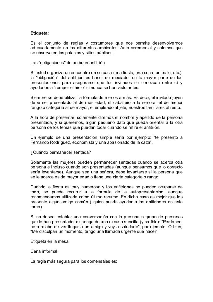 Protocolo Y Etiqueta