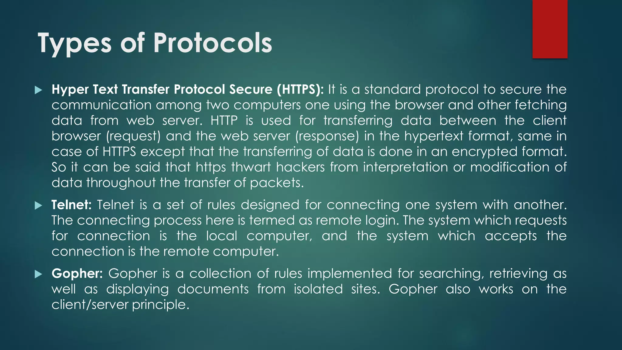 Protocols and standards pdf