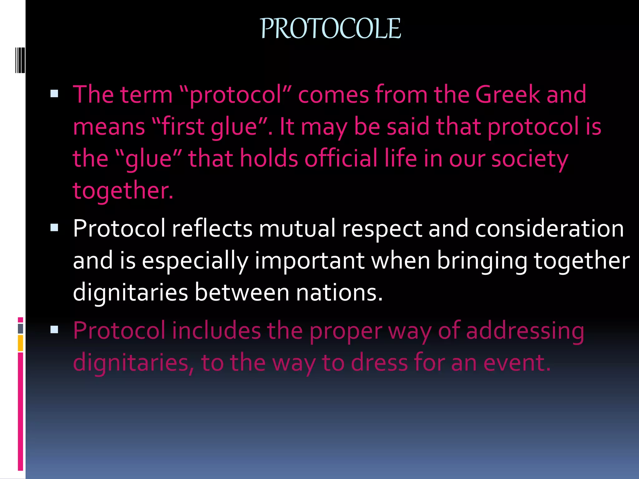 Protocols of event management | PPTX