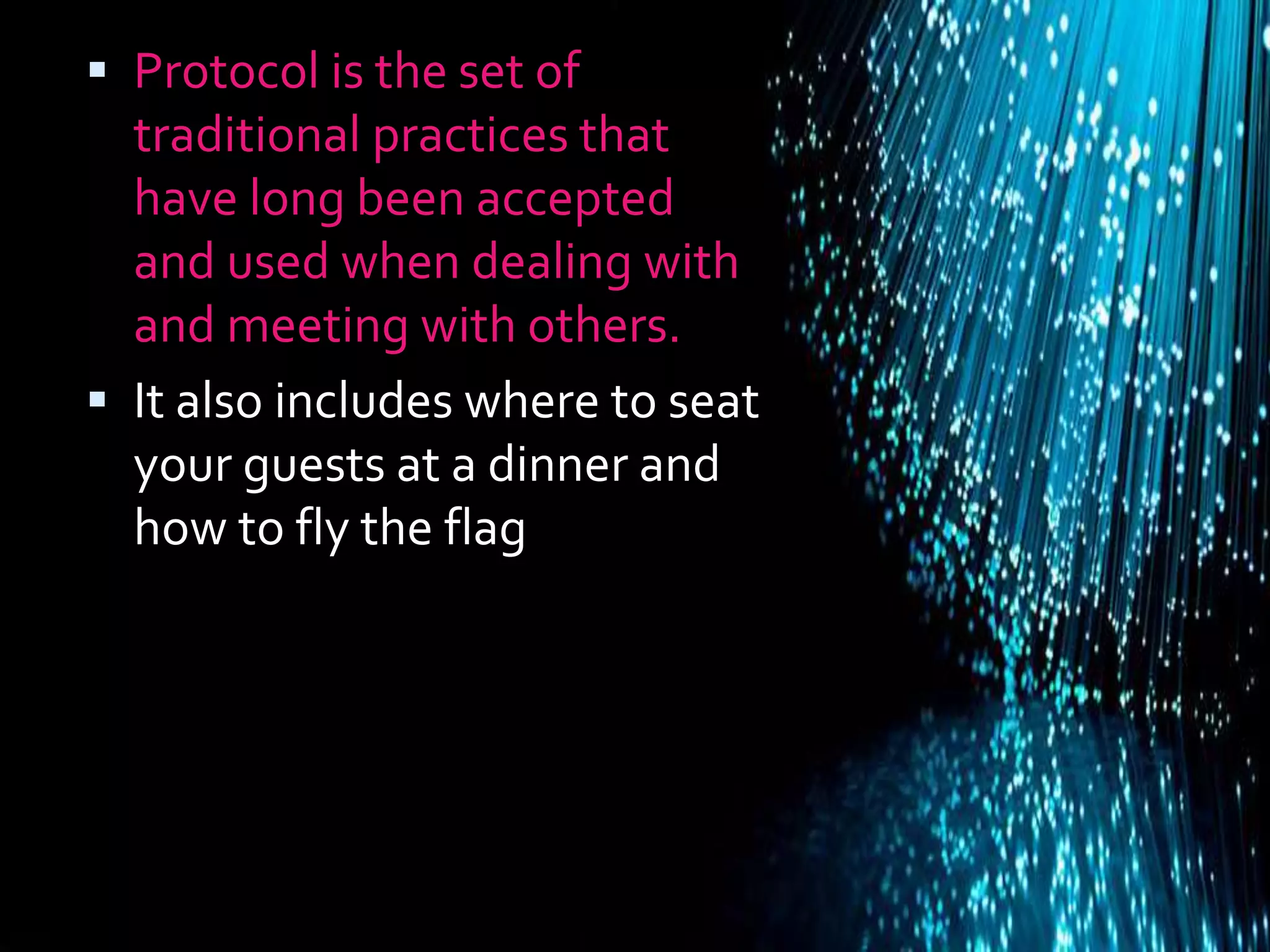 Protocols of event management | PPTX