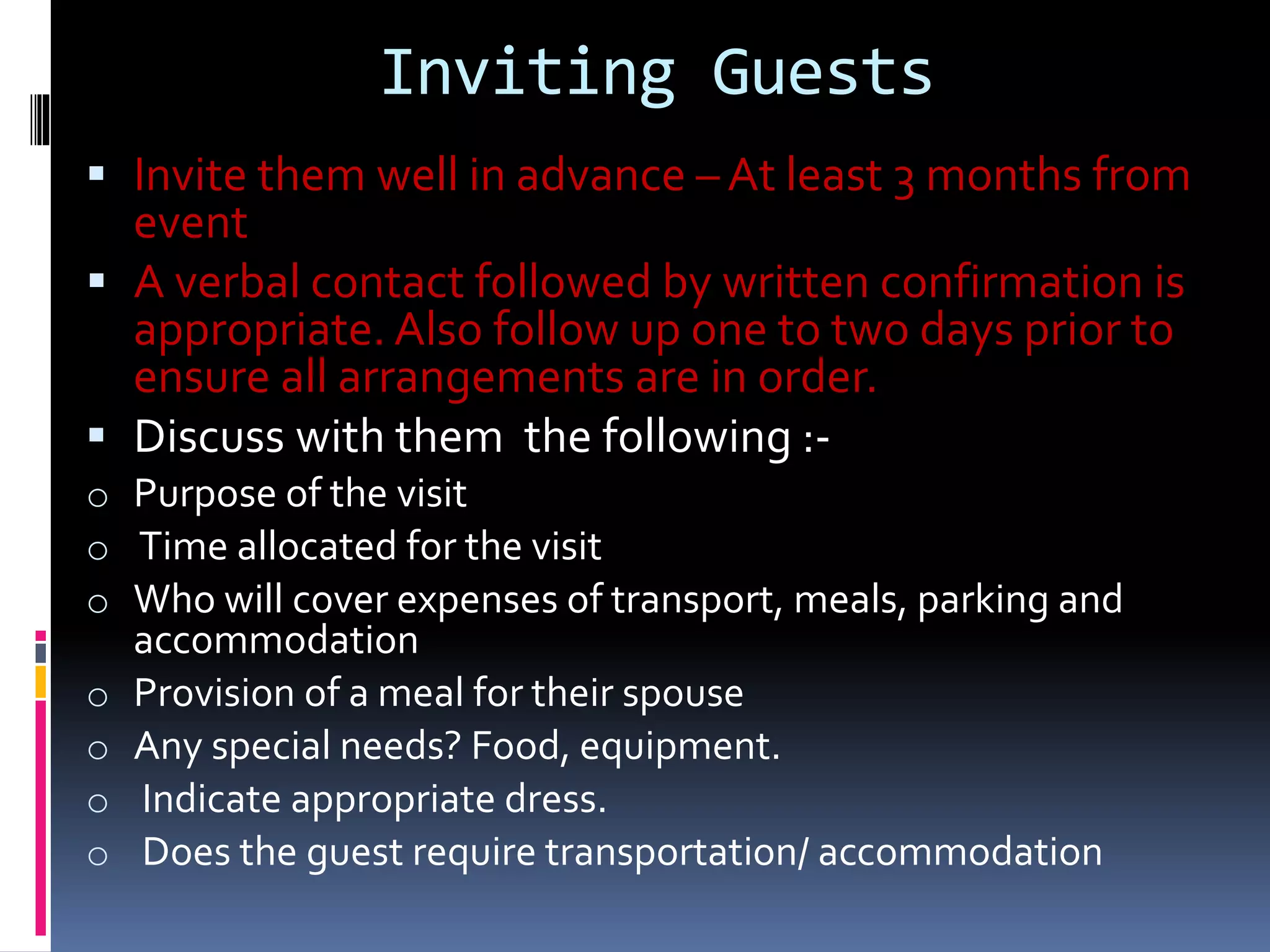 Protocols of event management | PPTX