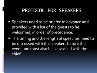 Protocols of event management | PPTX