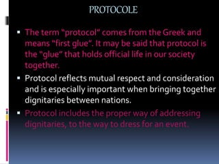 Protocols of event management | PPT