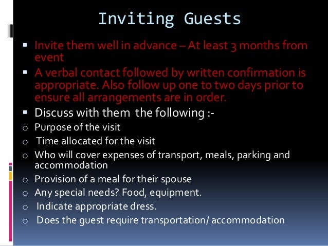 Protocols of event management