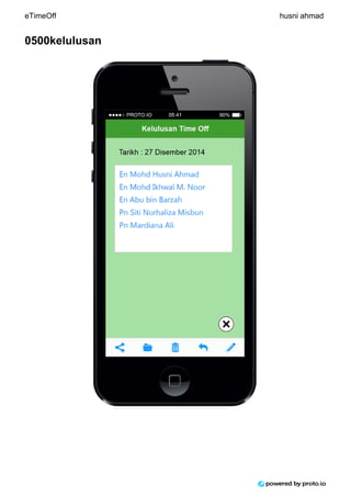 0500kelulusan
eTimeOff husni ahmad
 