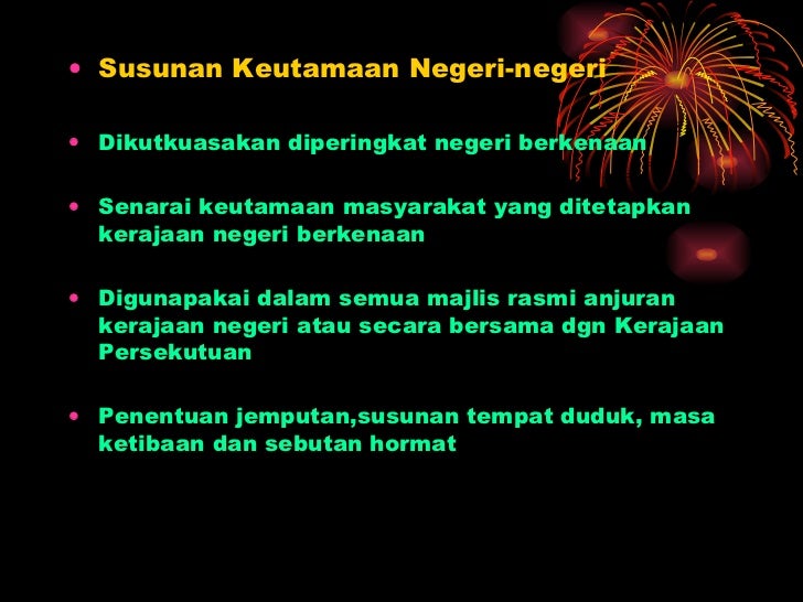 Protokol dan pengurusan majlis rasmi persekutuan.negeri