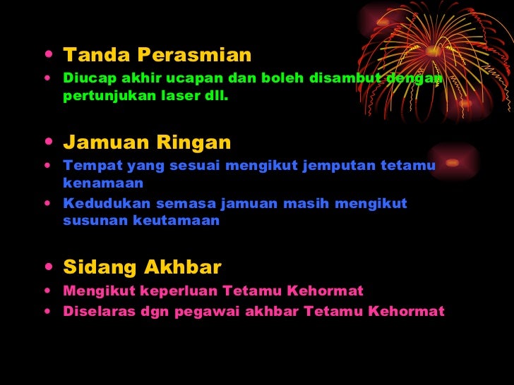 Protokol dan pengurusan majlis rasmi persekutuan.negeri