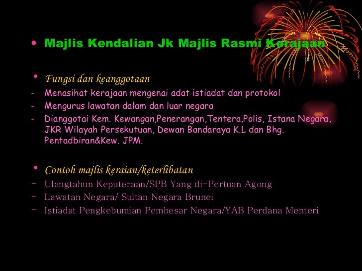 Protokol dan pengurusan majlis rasmi persekutuan.negeri
