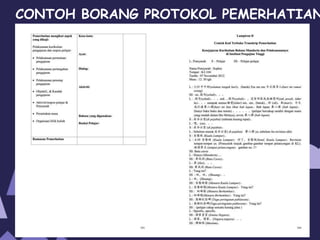 CONTOH BORANG PROTOKOL PEMERHATIAN
 
