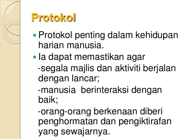 Protokol pengendalian majlis rasmi