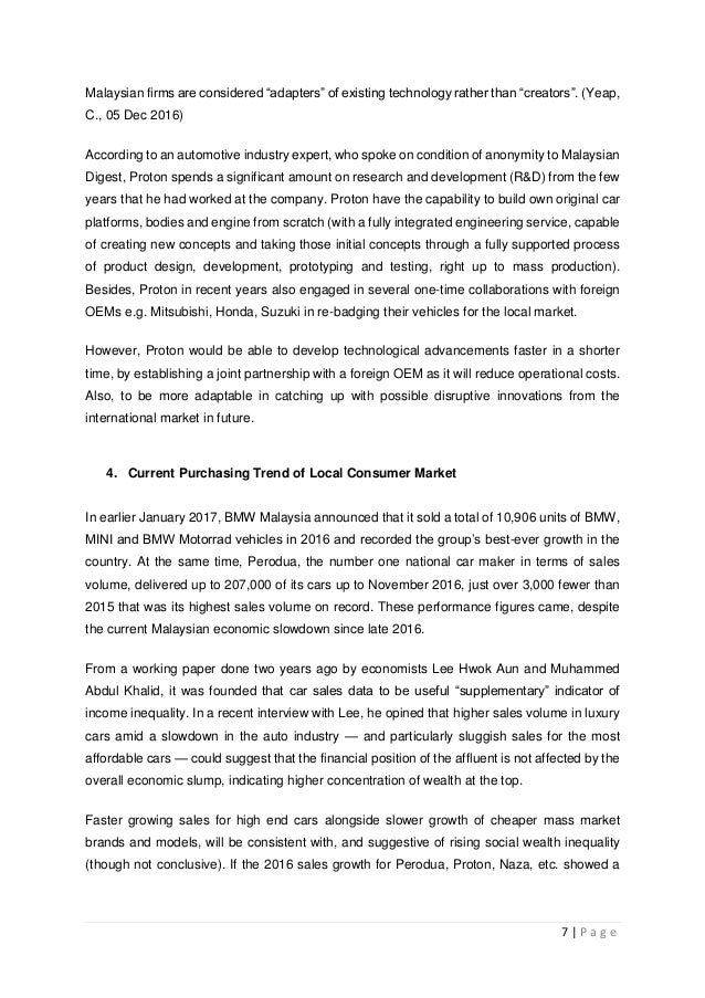 Proton Holdings Strategic Audit (Excerpt of Group Assignment)