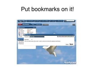 Put bookmarks on it!