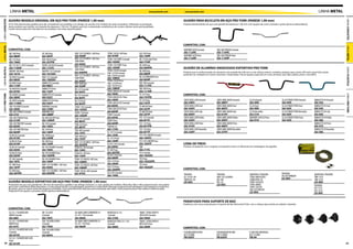 LINHA METAL                                                                                                                                www.protork.com         www.protork.com                                                                                                                    LINHA METAL

                  GUIDÃO MODELO ORIGINAL EM AÇO PRO TORK (PAREDE 1,90 mm)                                                                                                            GUIDÃO PARA BICICLETA EM AÇO PRO TORK (PAREDE 1,90 mm)




                                                                                                                                                                                                                                                                                                                                             LINHA CAPACETES
LINHA CAPACETES




                  A Pro Tork desenvolve guidões que são compatíveis nas medidas e no design, de acordo com modelo de cada montadora. Utilizando na produção                          Produto desenvolvido em aço com parede de espessura 1,90 mm com opções de cores cromado e preto (pintura eletrostática).
                  deste produto aço tubular com parede de espessura 1,90 mm. Produtos que tem conquistado a preferência de muitos clientes tanto pela qualidade,
                  e pelo menor preço do mercado em um produto com estas especificações.




                                                                                                                                                                                     COMPATÍVEL COM:
LINHA METAL




                                                                                                                                                                                                                                                                                                                                             LINHA METAL
                  COMPATÍVEL COM:                                                                                                                                                    MOTOBOY ALTO Cromado             CBX-200 STRADA Cromado
                                                                                   NXR-125/150 BROS >08 Preto       TITAN-150 05>08 Preto           XLX-350 Preto                    GU-112HC                         GU-113HC
                  BIZ-100 Preto                    DT-200 Preto
                  GU-98HP                          GU-30YP                         GU-93HP                          GU-97HP                         GU-14HP                          MOTOBOY ALTO Preto               CBX-200 STRADA Preto
                  BIZ-125 Preto                    DTN-180 92 Prata                NXR-125/150 BROS >08 Crom.       TITAN-150 SPORT Cromado         XR-125 Kasinski Preto            GU-112HP                         GU-113HP
                  GU-106H                          GU-25YPR                        COM TRAVA                        GU-103HC                        GU-77HP
                  BIZ-125 2011>2012 Cromado        FAZER-250 2010 Cromado          GU-94HC                          TITAN-150 SPORT Preto           XR-200 Prata
                  GU-116HP                         GU-115YC                        NXR-125/150 BROS >08 Prata       GU-103HP                        GU-69HPR                         GUIDÃO DE ALUMÍNIO ANODIZADO ESPORTIVO PRO TORK
LINHA PLÁSTICA




                                                                                                                                                                                                                                                                                                                                             LINHA PLÁSTICA
                                                                                   COM TRAVA                        TITAN-150 09 Cromado
                  DREAM-100 Preto                  HUNTER-125 Cromado                                                                               XR-200 Preto
                                                                                   GU-94HPR                         FAN-125 09 Cromado              GU-68HP
                                                                                                                                                                                     Produto que é confeccionado em alumínio com parede de 3,00 mm e com reforço interno, modelos próprios para motos off-road e para linha street,
                  GU-101H                          GU-101SDC                                                                                                                         podendo ser utilizado em motos nacionais e importadas. Possui opções especiais em cores amarelo, azul, lilás, polido, preto e vermelho.
                                                                                   NXR-125/150 BROS >08 Preto       FAN-150 09 Cromado
                  CB-400 II Cromado                MAX-125 Cromado                 COM TRAVA                        GU-108HC                        XR-250 TORNADO Preto
                  GU-06HC                          GU-100SDC                                                        TITAN-150 09 Preto              GU-83HP
                                                                                   GU-94HP
                  CB-400 II Preto                  MOBILETTE Cromado               POP-100 Preto                    FAN-125 09 Preto                XRE-300 Cromado
                  GU-11HP                          GU-08CC                         GU-52HP                          FAN-150 09 Preto                GU-111HC
                  CB-400/450 Cromado               MOBILETTE Preto                 RD-125 Cromado                   GU-108HP                        XRE-300 Preto
                  GU-07HC                          GU-12CP                         GU-04YC                          TITAN-2000 KS/ES Cromado        GU-111HP
                  CB-450DX Cromado                 MOBILETTE 94 Cromado                                             GU-70HC                         XT-225 Prata                     COMPATÍVEL COM:
LINHA PRO TORK




                                                                                                                                                                                                                                                                                                                                             LINHA PRO TORK
                                                                                   RX-125 Cromado
                  GU-26HC                          GU-52CC                         GU-84YC                          TITAN-2000 KS/ES-Preto          GU-75YPR
                  CB-300 R Cromado                 MOBILETTE 94 Preto                                               GU-70HP                         XT-225 Preto                     CROSS MOD. ALTO Amarelo          CROSS MOD. BAIXO Amarelo        CG-83 Amarelo                   CG-82/TODAY/TITAN Amarelo      MOBILETTE 94 Amarelo
                                                                                   RX-125 Preto
                  GU-114HC                         GU-53CP                         GU-84YP                          TITAN-2002 KS/ES Cromado        GU-74YP                          GU-34HY                          GU-38HY                         GU-50H                          GU-44H                         GU-55C
                  CBX-150 AERO Cromado             MONARK Cromado                                                   GU-85HC                         XT-600 89 Preto                  CROSS MOD. ALTO Azul             CROSS MOD. BAIXO Azul           CG-83 Azul                      CG-82/TODAY/TITAN Azul         MOBILETTE 94 Azul
                                                                                   SPEED-150 Cromado
                  GU-20HC                          GU-27MC                         GU-105DC                         TITAN-2002 KS/ES Preto          GU-22YP                          GU-32HY                          GU-36HY                         GU-49H                          GU-42H                         GU-54C
                  CBX-200 STRADA Cromado           MONARK Preto                                                     GU-85HP                         XT-600 90 Preto                  CROSS MOD. ALTO Lilás            CROSS MOD. BAIXO Lilás          CG-83 Vermelho                  CG-82/TODAY/TITAN Vermelho     MOBILETTE 94 Lilás
                                                                                   SPEED-150 Preto
                  GU-21H                           GU-28MP                         GU-105DP                         TODAY Cromado                   GU-23YP                          GU-60HY                          GU-61HY                         GU-51H                          GU-43H                         GU-64C
                  CBX-200 STRADA Preto             NX-400 FALCON Preto                                              GU-03HC                         XTZ-125 Cromado                  CROSS MOD. ALTO Polido           CROSS MOD. BAIXO Polido         MOTOBOY ALTO CG Preto           CG-82/TODAY/TITAN Preto        MOBILETTE 94 Polido
                                                                                   TDM-225 Cromado
                  GU-21HP                          GU-109HP                        GU-86YC                          TODAY Preto                     GU-87YC                          GU-35HY                          GU-39HY                         GU-91H                          GU-45H                         GU-58C
                  CBX-250 TWISTER Cromado          NX-150 Cromado                                                   GU-03HP                         XTZ-125 Prata                    CROSS MOD. ALTO Preto            CROSS MOD. BAIXO Preto                                                                         MOBILETTE 94 Preto
                                                                                   TDM-225 Preto
                  GU-82HC                          GU-16HC                         GU-86YP                          TURUNA-82                       GU-87YPR                         GU-41HY                          GU-40HY                                                                                        GU-57C
                  CBX-250 TWISTER Preto            NX-150 Preto                                                     GU-17HC                         XTZ-125 Preto                    CROSS MOD. ALTO Vermelho         CROSS MOD. BAIXO Vermelho                                                                      MOBILETTE 94 Vermelho
                                                                                   TDR-180 Cromado
                  GU-82HP                          GU-16HP                         GU-19YC                          XL-125 S Cromado                GU-87YP                          GU-33HY                          GU-37HY                                                                                        GU-58C
                  CG/ML 82 Cromado                 NX-200 Branco                                                    GU-15HC                         XTZ-250 LANDER Cromado
                                                                                   TDR-180 Preto
                  GU-01HC                          GU-24HB                         GU-19YP                          XL-125 S Preto                  GU-104YC
                  CG/ML 82 Preto                   NX-200 Preto                                                     GU-15HP                         XTZ-250 LANDER Preto
                                                                                   NXR-125/150 BROS >08 Prata
                  GU-01HP                          GU-72HP                         GU-93HPR                         XL/XLX-250 Cromado              GU-104YP                         LONA DE FREIO
                  CG/ML 83 Cromado                 NX-350 SAHARA Cromado           TITAN 95>99 Cromado              GU-09HC                         YBR                              Produto compatível com o original, acompanha mola e é oferecido em embalagem de papelão.
                  GU-02HC                          GU-76HC                         GU-13HC                          DT-200 Prata                    GU-71YC
                  CG/ML 83 Preto                   NX-350 SAHARA Prata             TITAN 95>99 Preto                GU-30YPR                        YES Cromado
                  GU-02HP                          GU-76HPR                        GU-13HP                          XL/XLX-250 Preto                GU-102SZC
                  DT-180 Cromado                   NX-350 SAHARA Preto                                              GU-09HP                         YES Prata
                                                                                   TITAN-125 FAN 05>08 Crom.
                  GU-10YC                          GU-76HP                         GU-100HC                         XLR-125 Preto                   GU-102SZPR
                  DT-180t Preto                    NXR-125/150 BROS >08 Crom.                                       GU-29HP                         YES Preto
                                                                                   TITAN-125 FAN 05>08 Preto
                  GU-10YP                          GU-93HC                         GU-100HP                         XLR-125 Prata                   GU-102SZP
                                                                                                                    GU-29HPR                                                         COMPATÍVEL COM:
                  DT-200 Prata                     NXR-125/150 BROS >08 Prata      TITAN-150 05>08 Cromado
                  GU-30YPR                         GU-93HPR                        GU-97HC                          XLX-350 Cromado                                                                                                                                                   TRASEIRA
                                                                                                                    GU-14HC                                                          TRASEIRA                         TRASEIRA                        DIANTEIRA E TRASEIRA                                          DIANTEIRA E TRASEIRA
                                                                                                                                                                                     CG-125 82>89                     NXR-125/150 BROS                TITAN-2000 KS/KSE               XR-250 TORNADO                YBR-125 K
                                                                                                                                                                                     TODAY 94>94                      BIZ-100                         CARGO/FAN 125                   LO-004                        YBR-125 K
                  GUIDÃO MODELO ESPORTIVO EM AÇO PRO TORK (PAREDE 1,90 mm)                                                                                                           LO-002                           BIZ-125                         TITAN-150 KS/ES                                               LO-005
                  Produzido em aço com parede de 1,90 mm de espessura, guidões com design exclusivo, e, com opções de modelos: Moto Boy Alto e Alto proporcionam uma pilota-                                          LO-003                          TITAN-2000ES                                                  TRASEIRA
                  gem mais confortável, Moto Boy Baixo e Curto proporcionam uma pilotagem esportiva e confortável, Morcego proporcionam pilotagem mais agressiva e esportiva                                                                          TITAN-150 ESD
                  do piloto, para as motos street de pequena cilindrada, Curto para Bicicleta ideal para personalização das bikes, onde proporcionará mais beleza e diferenciação.                                                                                                                                  XTZ-125 E
                  Disponível nas opções cromado e preto (pintura eletrostática).
                                                                                                                                                                                                                                                      CBX-250 TWISTER                                               XTZ-125 K
                                                                                                                                                                                                                                                      LO-004                                                        LO-005


                                                                                                                                                                                     PARAFUSOS PARA SUPORTE DE BAÚ
                                                                                                                                                                                     Parafusos com rosca manual para o Suporte de Baú Removível Tork, com a cabeça tipo estrela em plástico injetado.
                  COMPATÍVEL COM:
       CG 125 / 150 MOTO BOY                       RD-125 ALTO                     CB-400II CURTO COMPATÍVEL P/     MORCEGO CG 125                  TODAY / TITAN CURTO P/
       BAIXO Cromado                               Cromado                         CG 125 / 150 Cromado             Cromado                         BICICLETA Cromado.
       GU-66H                                      GU-78YC                         GU-96HC                          GU-31HC                         GU-59HC
       CG 125 / 150 MOTO BOY                       CBX-150 AERO CURTO              CB-400II CURTO COMPATÍVEL P/     MORCEGO TITAN 125 / 150         TODAY / TITAN CURTO P/
       BAIXO Preto                                 Cromado                         CG 125 / 150 Preto               Cromado                         BICICLETA Preto
       GU-67H                                      GU-79HC                         GU-96HP                          GU-99HC                         GU-59HP                          COMPATÍVEL COM:
       CG 125 / 150 MOTO BOY ALTO                  CBX-150 AERO CURTO
       Cromado                                     Cromado                                                                                                                           P/ALONGADOR DE BAÚ               P/ALONGADOR DE BAÚ              P/SUP. BAÚ UNIVERSAL
       GU-81HC                                     GU-80HC                                                                                                                           KIT C/4 UNID.                    KIT C/4 UNID.                   KIT C/2 UNID.
       CG 125 / 150 MOTO BOY ALTO                                                                                                                                                    PB-02HY                          PB-02HY                         PB-04
       Preto
    38 GU-81HP                                                                                                                                                                                                                                                                                                                               39
 
