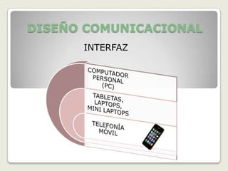 DISEÑO COMUNICACIONAL
      INTERFAZ
 