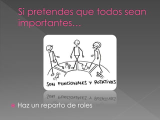  Haz un reparto de roles 
 