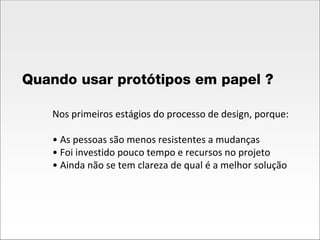Prototipos de Baixa e Alta Fidelidade
