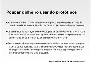 Prototipos de Baixa e Alta Fidelidade