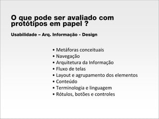 Prototipos de Baixa e Alta Fidelidade