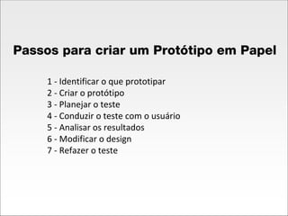 Prototipos de Baixa e Alta Fidelidade