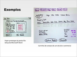 Prototipos de Baixa e Alta Fidelidade