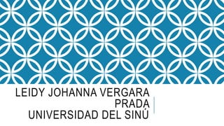 LEIDY JOHANNA VERGARA
PRADA
UNIVERSIDAD DEL SINÚ
 
