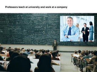 Professors teach at university and work at a company !
 