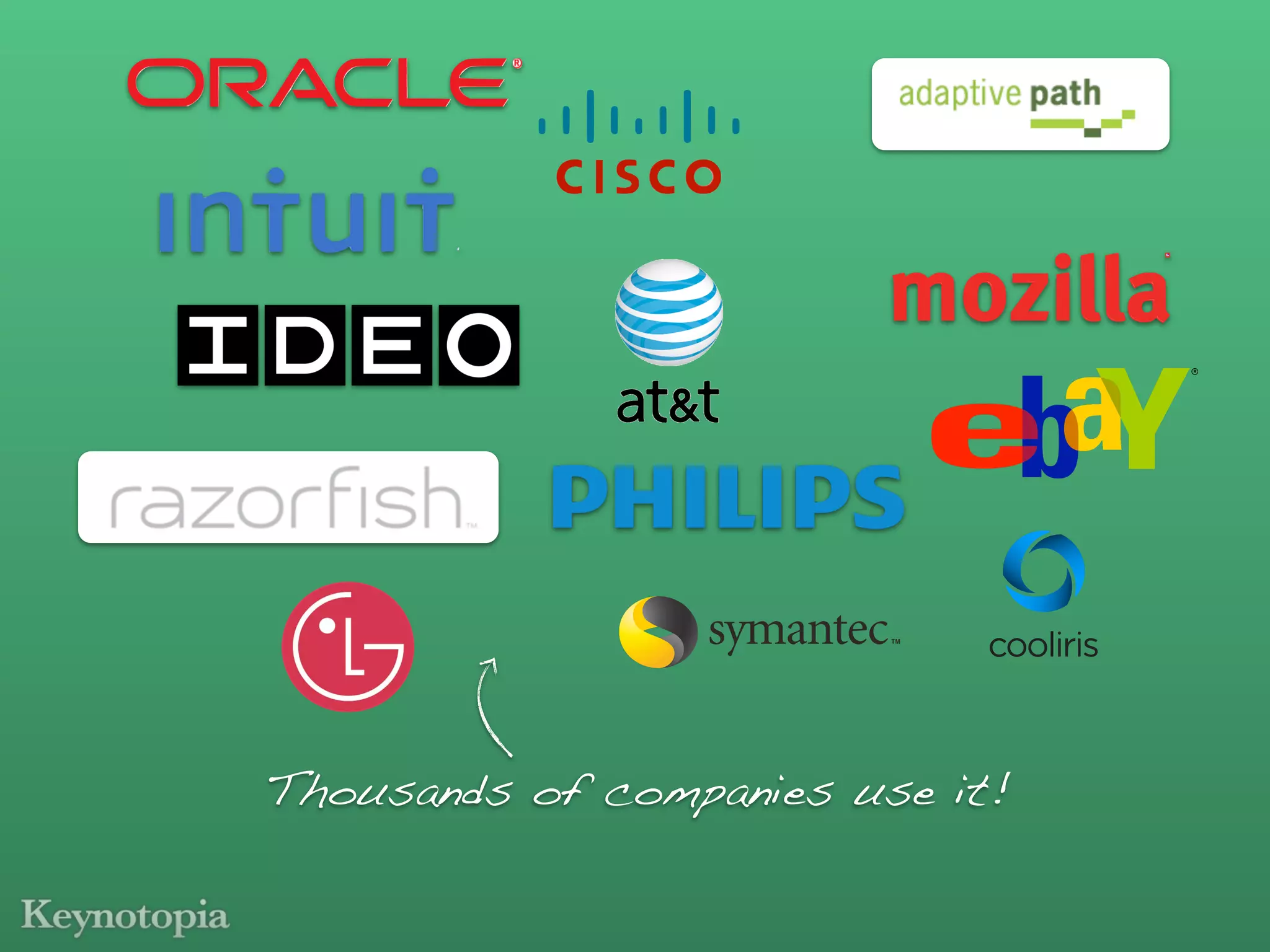 Thousands of companies use it!
 