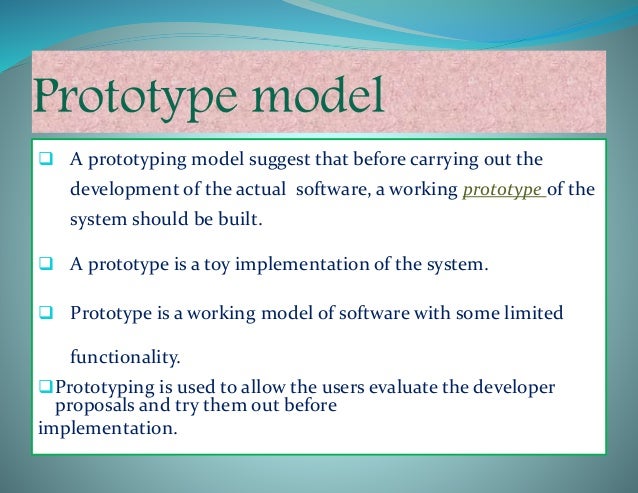 Prototype model
