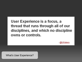 What’s User Experience?