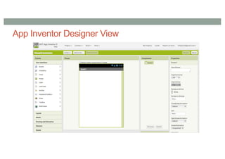 App Inventor Designer View
 