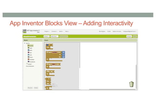 App Inventor Blocks View – Adding Interactivity
 