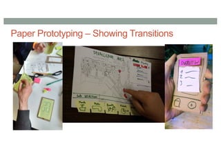 Paper Prototyping – Showing Transitions
 