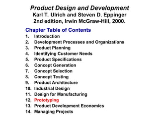 Comprehensive Guide to Prototyping in Product Design and Development | PPT