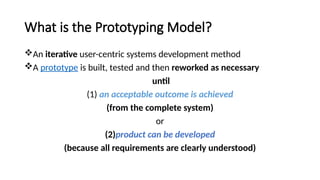 Comprehensive Guide to Prototyping Models in Software Development | PPTX