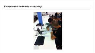Entrepreneurs in the wild – sketching!
 
