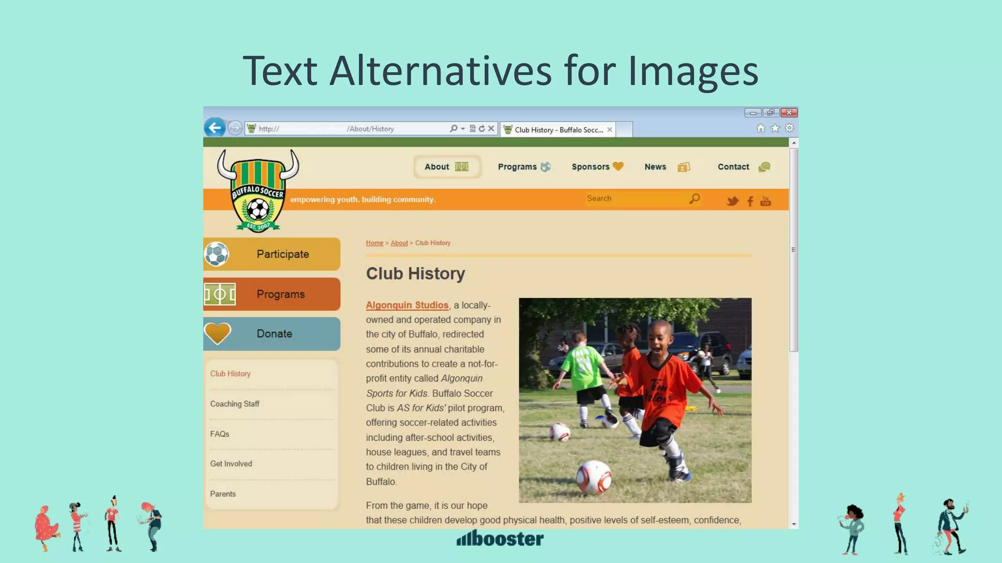 Text Alternatives for Images
 